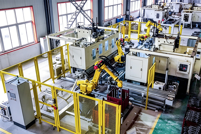 Intelligent machining production line of die forging chain and chain plate