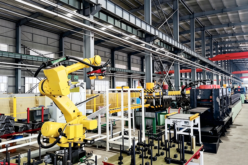 Leaf chain and chain plate machining production line