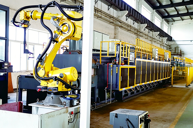 Automatic production line of mesh belt furnace quenching and tempering